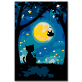 Painting by Numbers The Cat and the Moon Shipping from DE