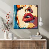Malen nach Zahlen Abstrakte Kunst Frau mit den roten Lippen