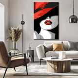 Malen nach Zahlen Frau im roten Hut