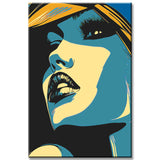 Malen nach Zahlen Seitenansicht Gesicht Frau