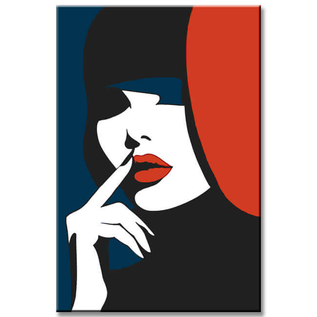 Malen nach Zahlen Abstrakte Kunst - Stilles Mädchen