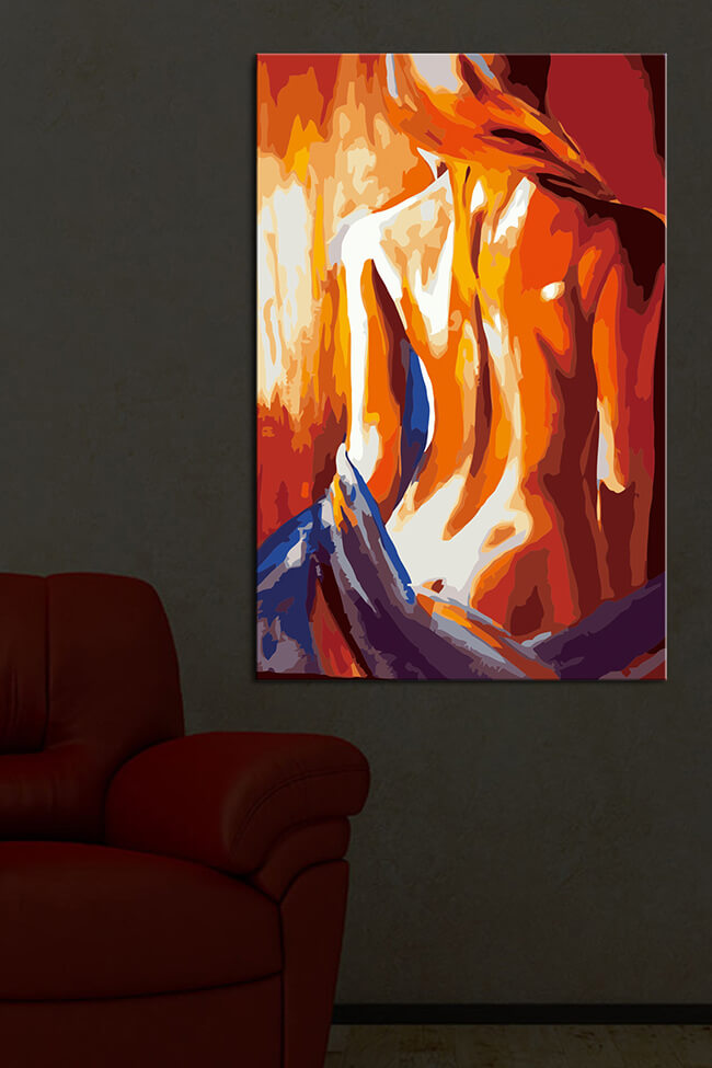 Malen nach Zahlen Abstrakte Kunst - Stilles Mädchen