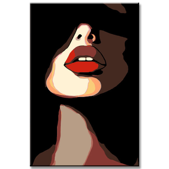 Malen nach Zahlen Roter Lippenstift