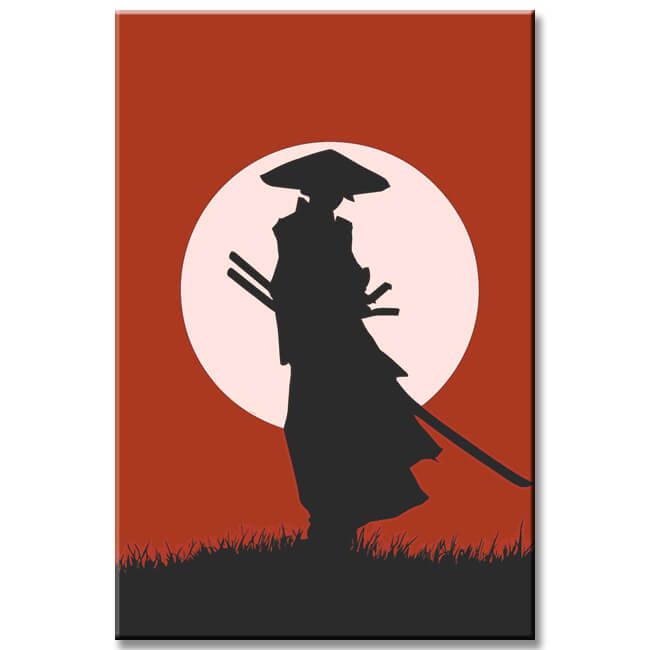 Grind after Zahlen Roter Samurai Kunst Versand from DE