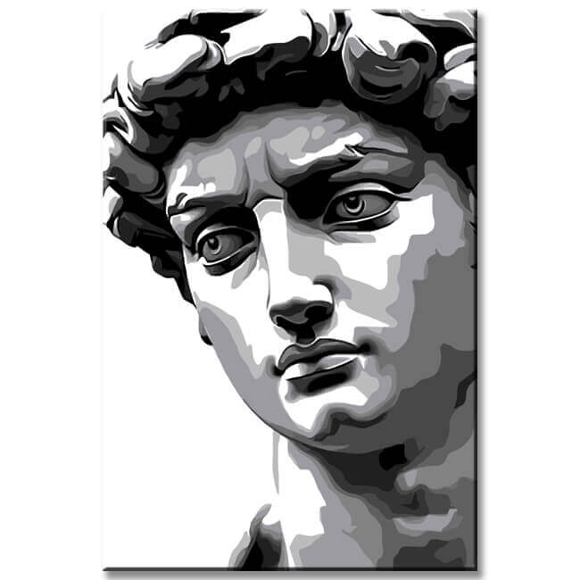 Malen nach Zahlen Statue von David Skulptur Kunst III