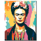 Malen nach Zahlen Frida Kahlo Farbporträt