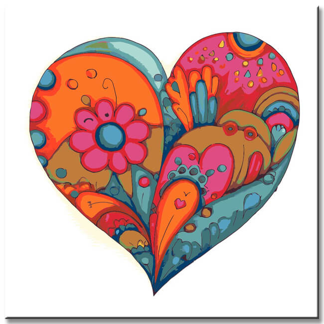 Painting by Numbers Abstract Art Love Shipping from DE