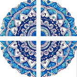 Grind after Zahlen Rundes Mandala 4-part Versand from DE