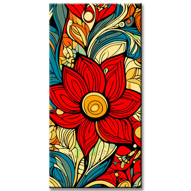 Malen nach Zahlen Mandala Blumen I