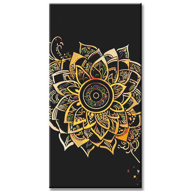 Malen nach Zahlen Goldene Mandala Kunst