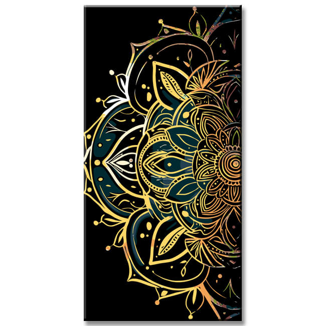 Malen nach Zahlen Vintage Mandala Kunst Versand aus DE-60*120cm-ohne Keilrahmen-ohne Bespannungsservice