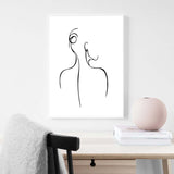 Malen nach Zahlen Kunst Minimalismus Zeichnung Silhouette Körper