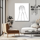 Malen nach Zahlen Strichzeichen Kunst Silhouette Hände II