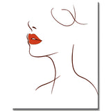Painting by Numbers Line Art Silhouette Woman