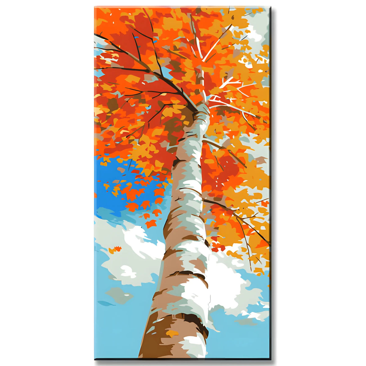 Malen nach Zahlen Panorama Kunst Herbstbaum