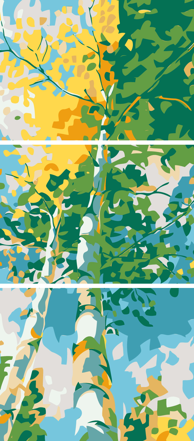 Malen nach Zahlen Kunst Natur 3-teilig