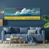 Painting by Numbers Art Nature Green Meadows and Mountains