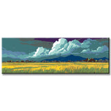 Painting by Numbers Art Nature Green Meadows and Mountains