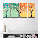 Grind nach Zahlen Kunst Natur four Farben Baum