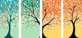 Grind nach Zahlen Kunst Natur four Farben Baum