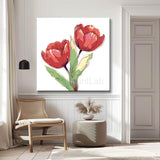 Grind after Zahlen Two Geschlossene Tulips