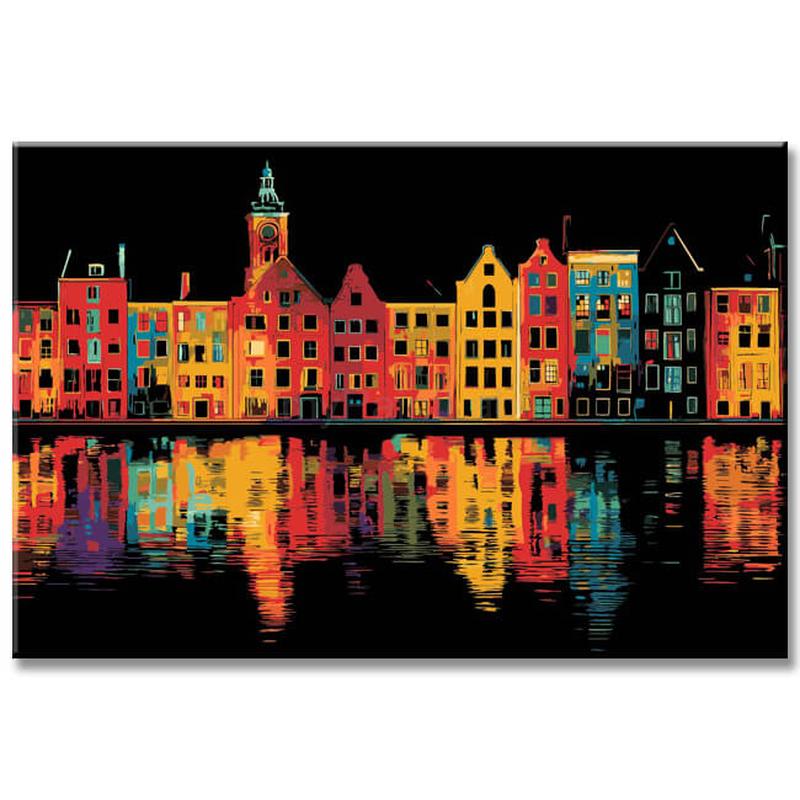 Malen nach Zahlen Zürich bei Nacht