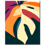 Malen nach Zahlen Kunst Malerei Farbiges Blumenblatt