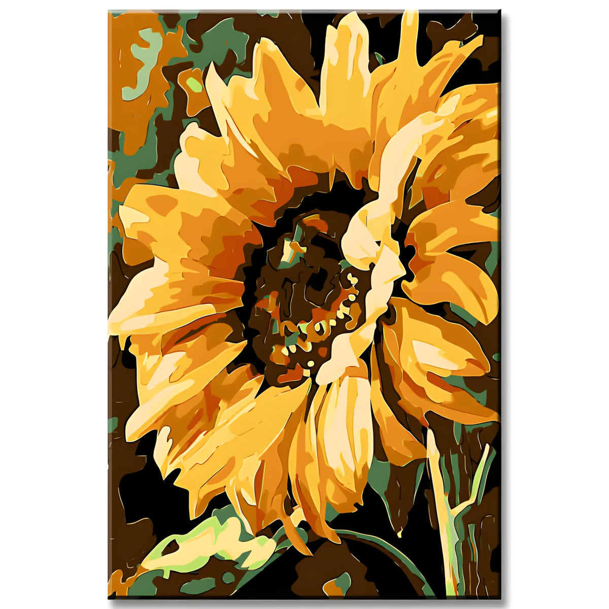 Malen nach Zahlen Kunst Sonnenblume Porträt