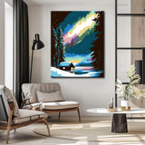 Malen nach Zahlen Galaxie und Aurora Polarlichter