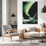 Malen nach Zahlen Eisbär im Polarlicht