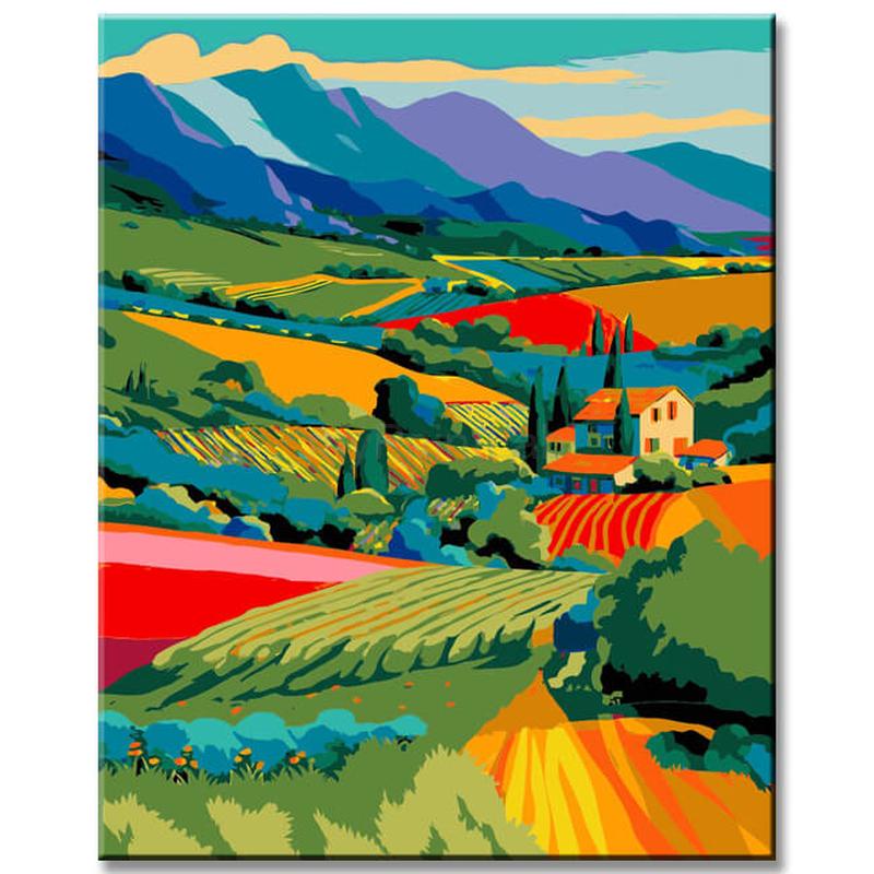Painting by Numbers Colorful Mountain Landscape