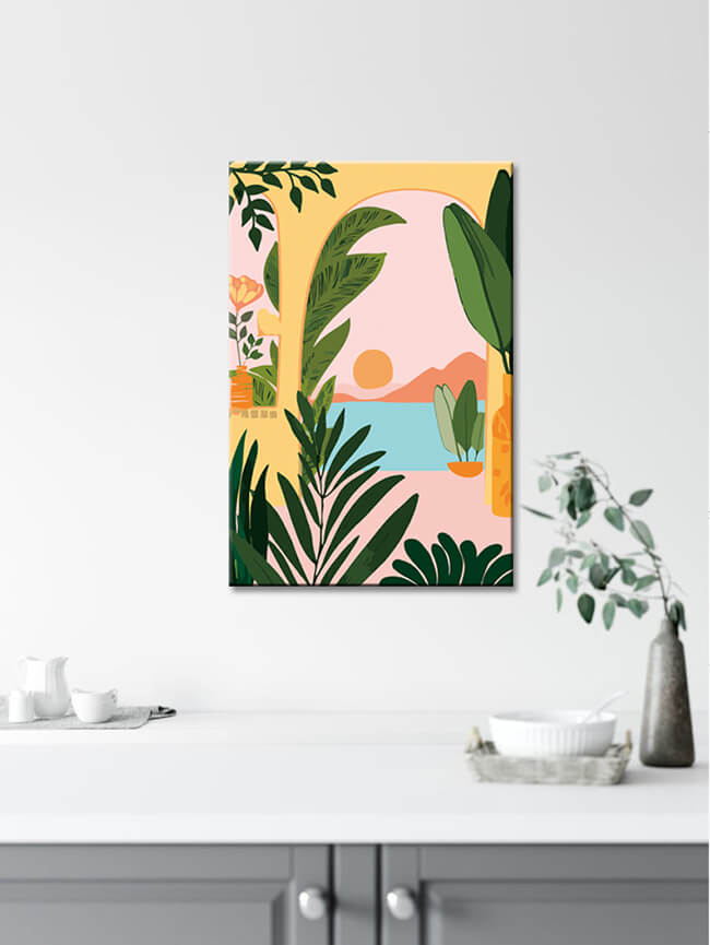 Malen nach Zahlen Kunst Malerei Landschaft Blumen