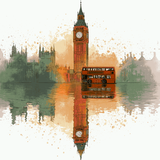 Paint by Numbers London in Watercolor