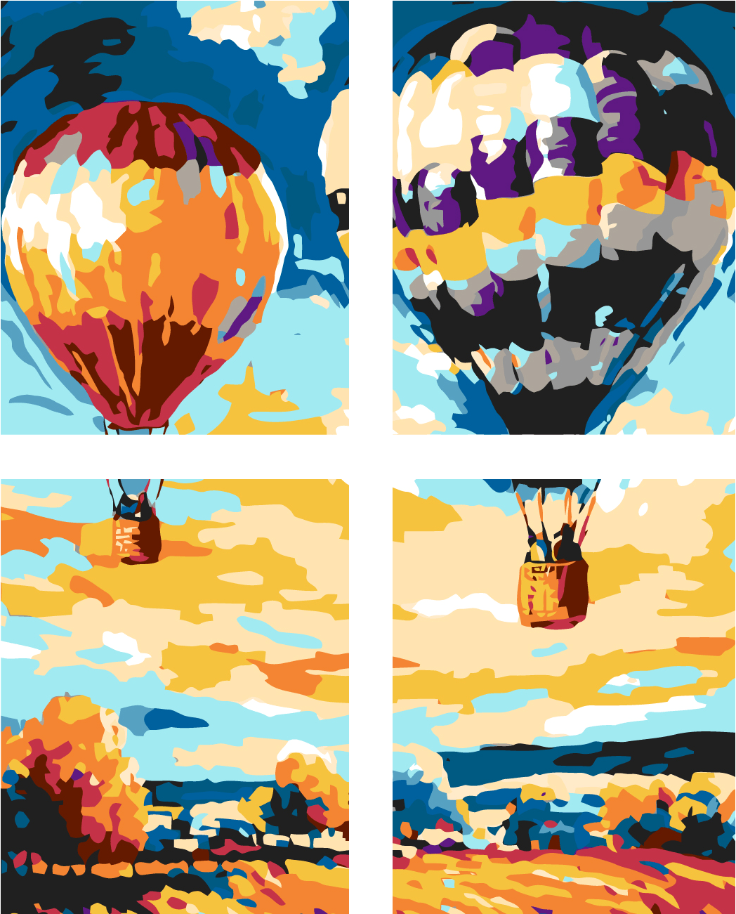 Grind after the big balloon and emotions 4-piece Versand from DE