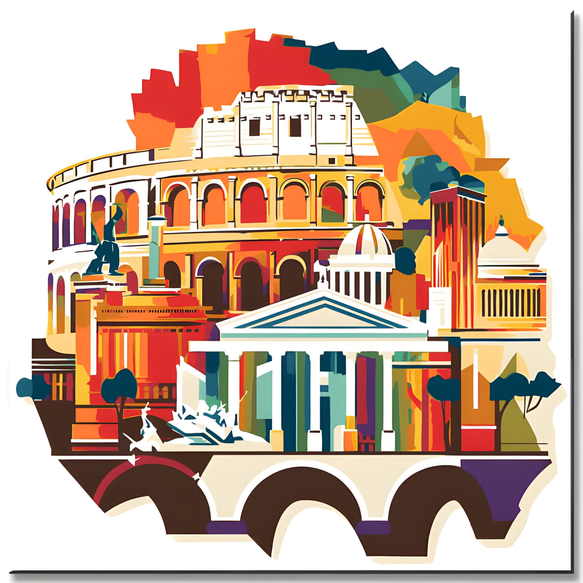 Painting by Numbers World City Skylines - Rome Shipping from DE