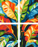 Malen nach Zahlen Tropical art design 4-piece Versand from DE