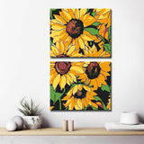 Malen nach Zahlen Sonnenblumen Kunst 2-part Versand from DE