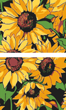 Malen nach Zahlen Sonnenblumen Kunst 2-part Versand from DE
