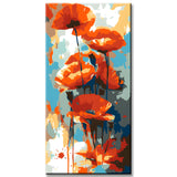 Malen nach Zahlen Panorama Blumenkunst Mohn