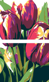 Malen nach Zahlen Lila Tulpen 2-teilig Versand aus DE