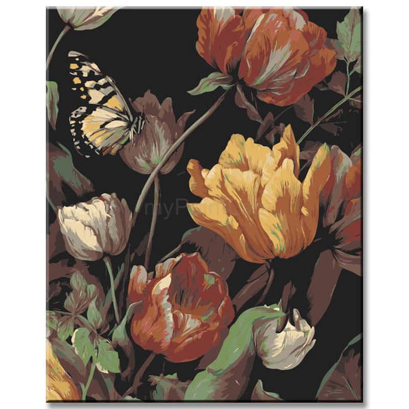 Grind nach Zahlen Tulips Blumen