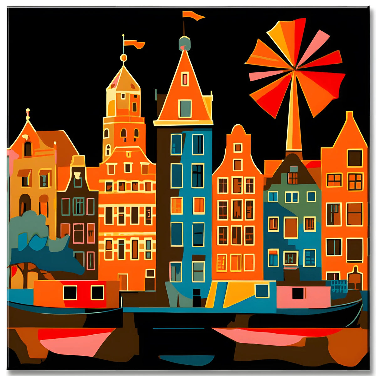 Malen nach Zahlen Kunst Amsterdam Holland Niederlande