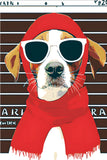 Malen nach Zahlen Kunst Verbrecherhund mit Sonnenbrille und Kopftuch