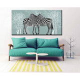 Malen nach Zahlen Kunst Tier Zwei Zebras umarmen sich mit ihren Köpfen