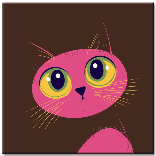 Paint by Numbers Art Pink Panther Head