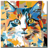 Malen nach Zahlen Bunte Katze Porträt