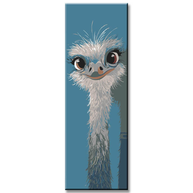 Paint by Numbers Art Painting Ostrich Bird Panorama