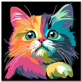 Malen nach Zahlen Bunte KatzenKunst