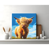 Malen nach Zahlen Highland Hochland Rind Portrait