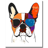 Malen nach Zahlen Abstrakte Kunst Bulldogge